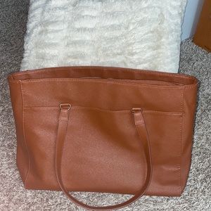 Brown Tote bag w laptop holder